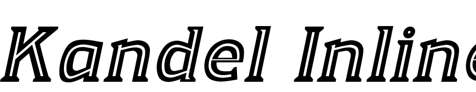 Kandel Inline Italic cкачати шрифт безкоштовно